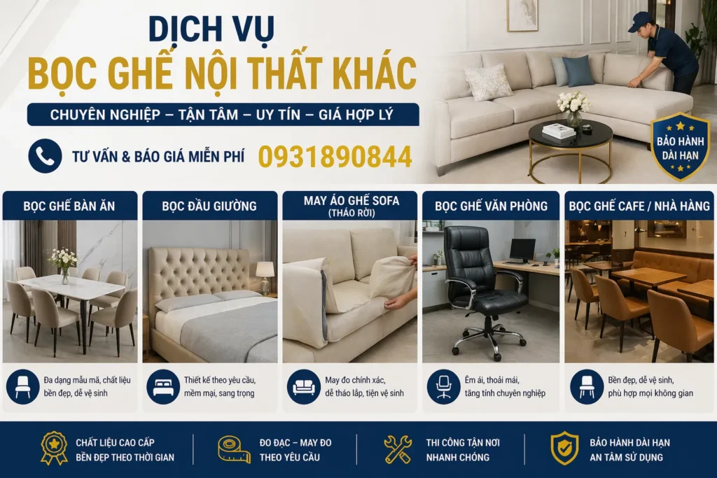 Dịch vụ bọc ghế nội thất khác