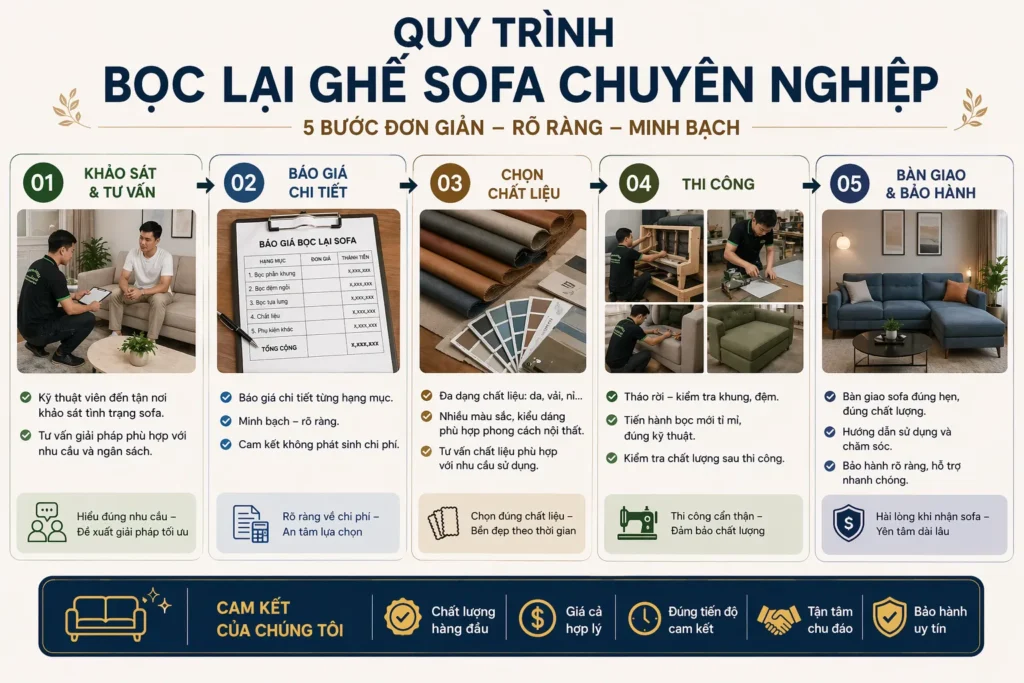 Một quy trình rõ ràng giúp kiểm soát chất lượng – tiến độ – chi phí