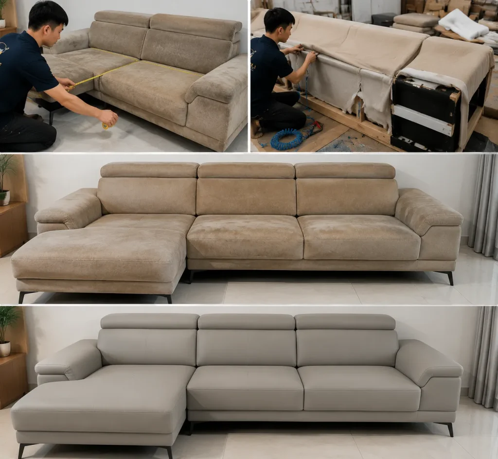 Bọc lại ghế sofa tại nhà giá rẻ, tiết kiệm chi phí