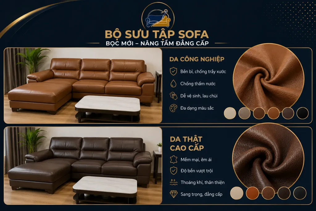 Chất liệu da bọc ghế cao cấp – Bền bỉ và sang trọng