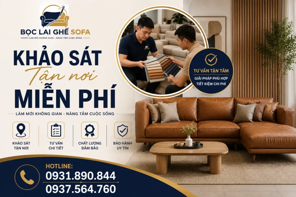 Liên hệ ngay để được tư vấn bọc lại ghế sofa quán cafe tận nơi