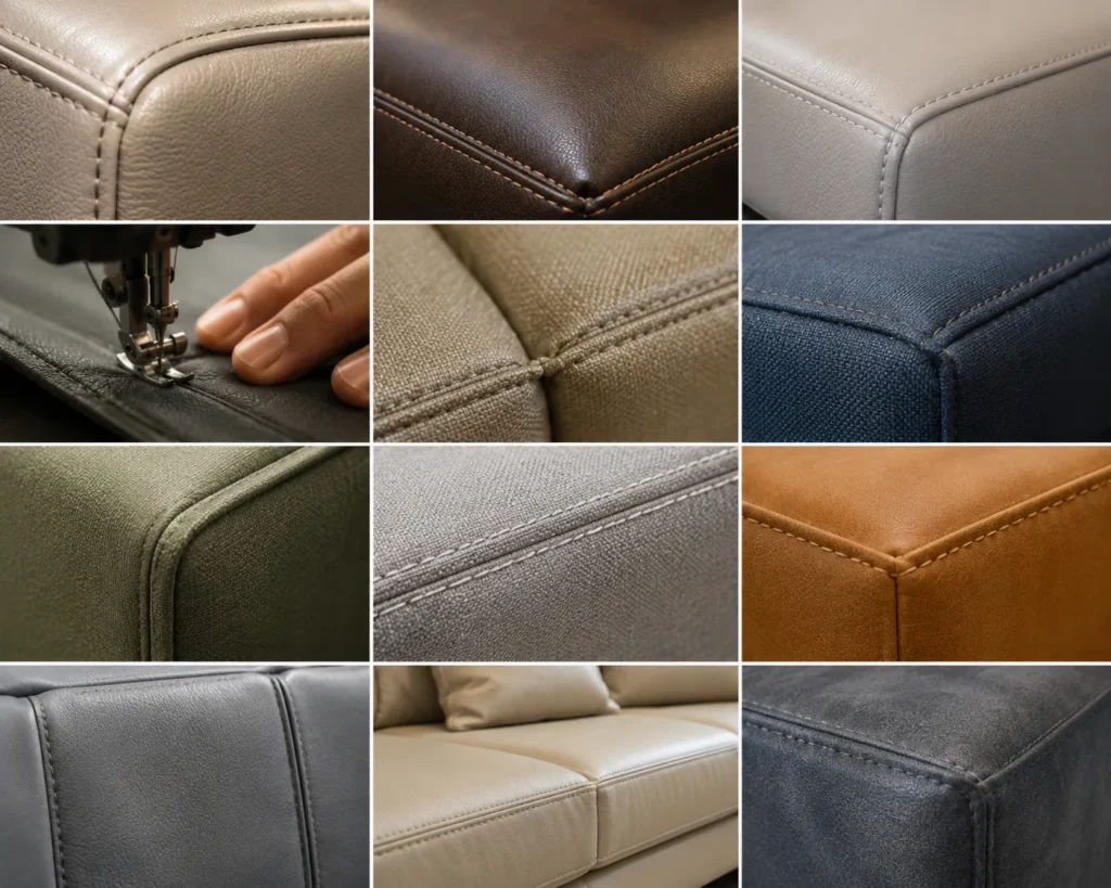Đường may chắc chắn và tỉ mỉ giúp sofa bền đẹp theo thời gian.