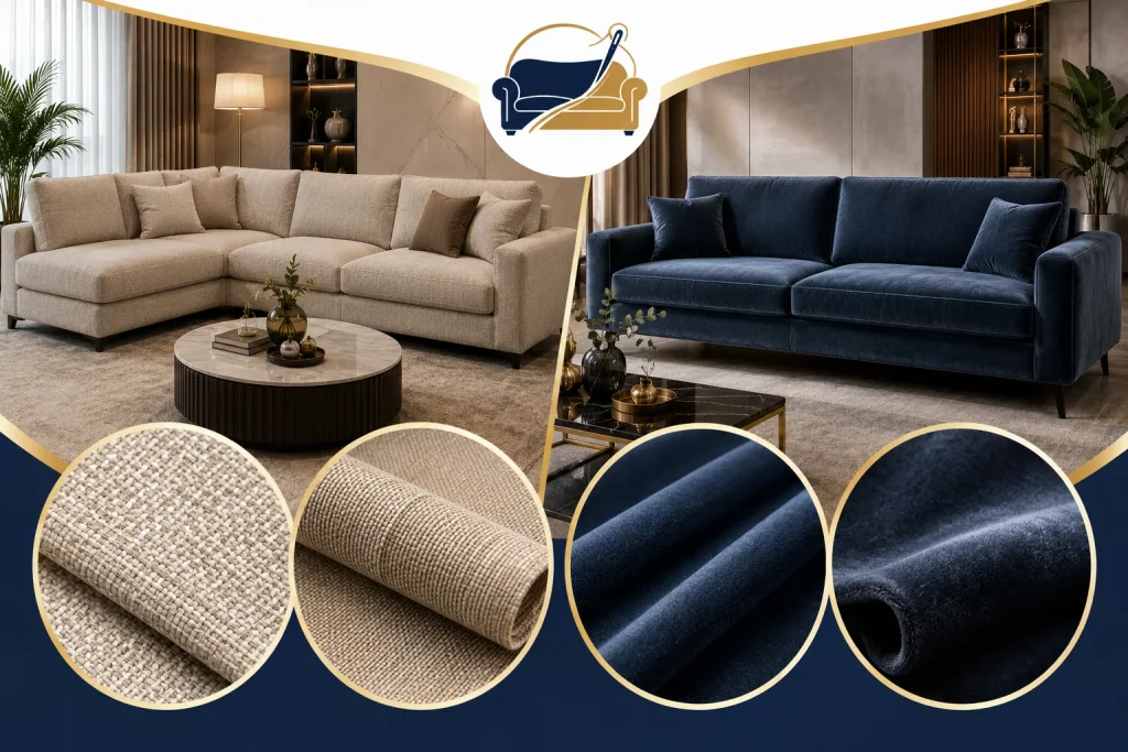 Mẫu bọc sofa vải được nhiều khách hàng lựa chọn