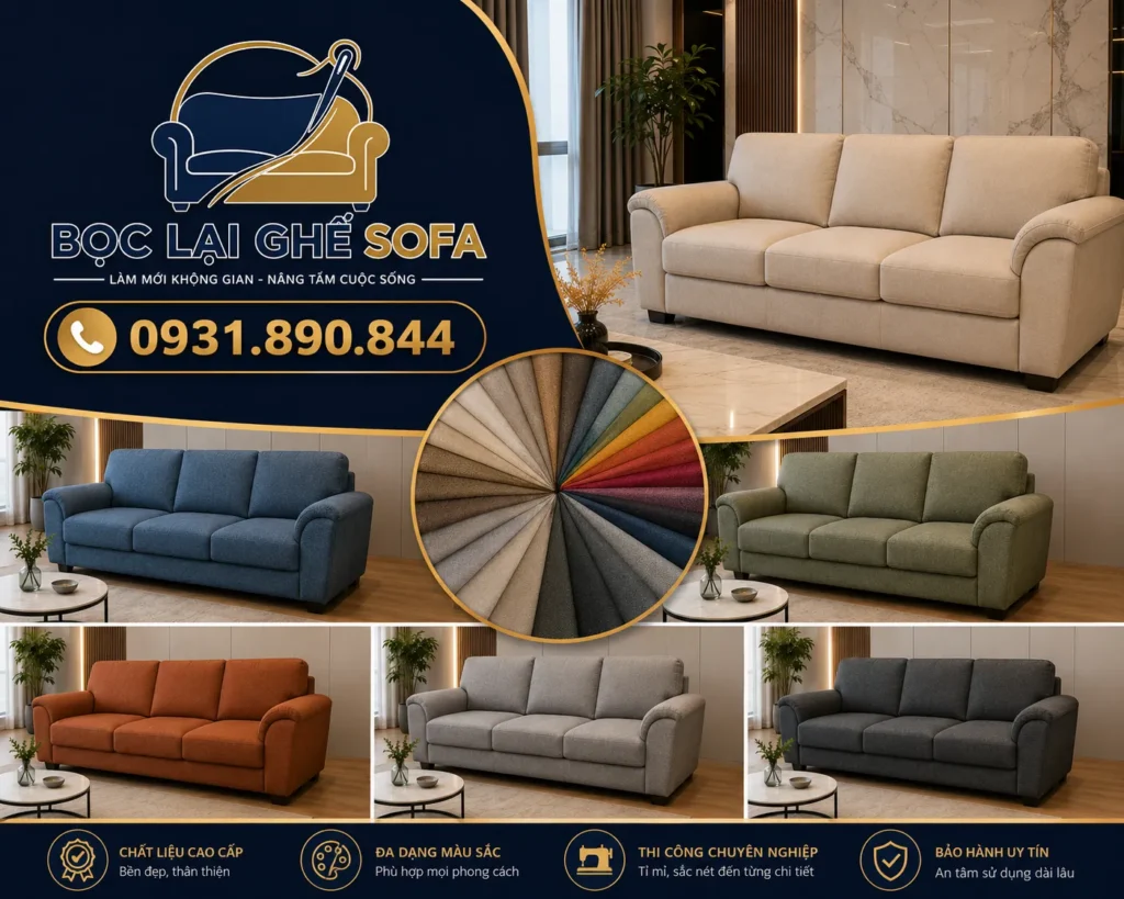 Nhiều chất liệu vải bọc ghế sofa phù hợp mọi ngân sách
