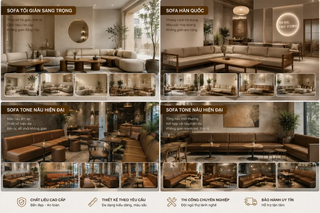 Những Mẫu Sofa Cafe Được Ưa Chuộng