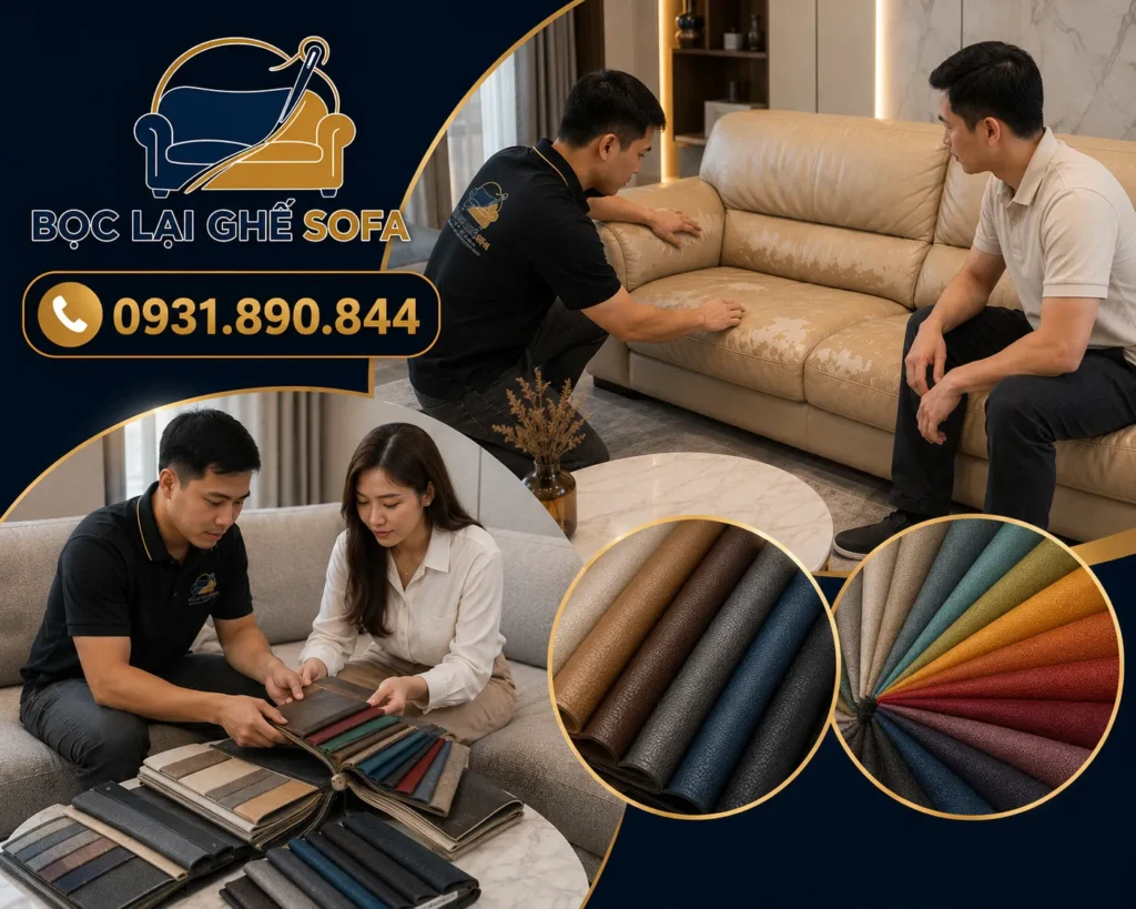 Quy trình bọc lại ghế sofa chuyên nghiệp tại nhà