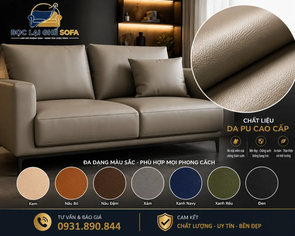 Da bọc sofa cao cấp được nhiều khách hàng lựa chọn