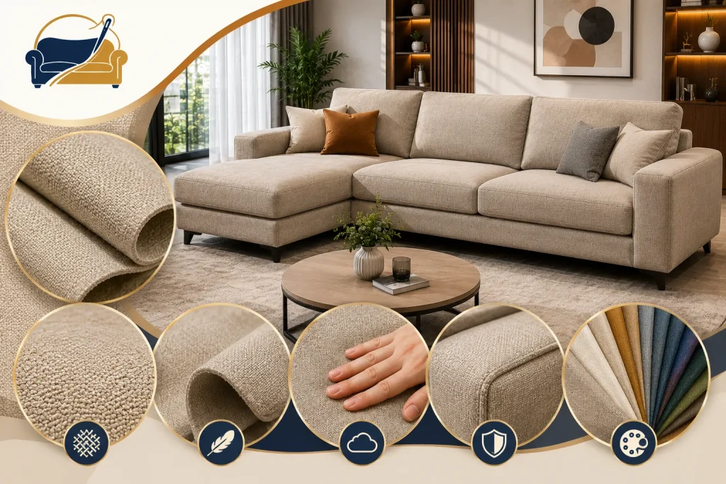 Sofa vải bố mang lại cảm giác thoáng mát, thoải mái