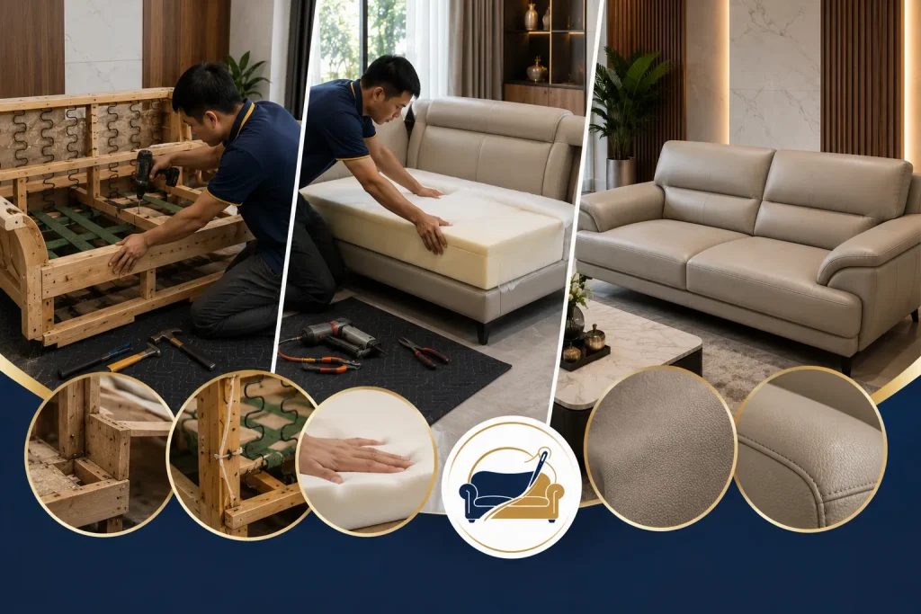 Sửa ghế sofa tại Hóc Môn chuyên nghiệp