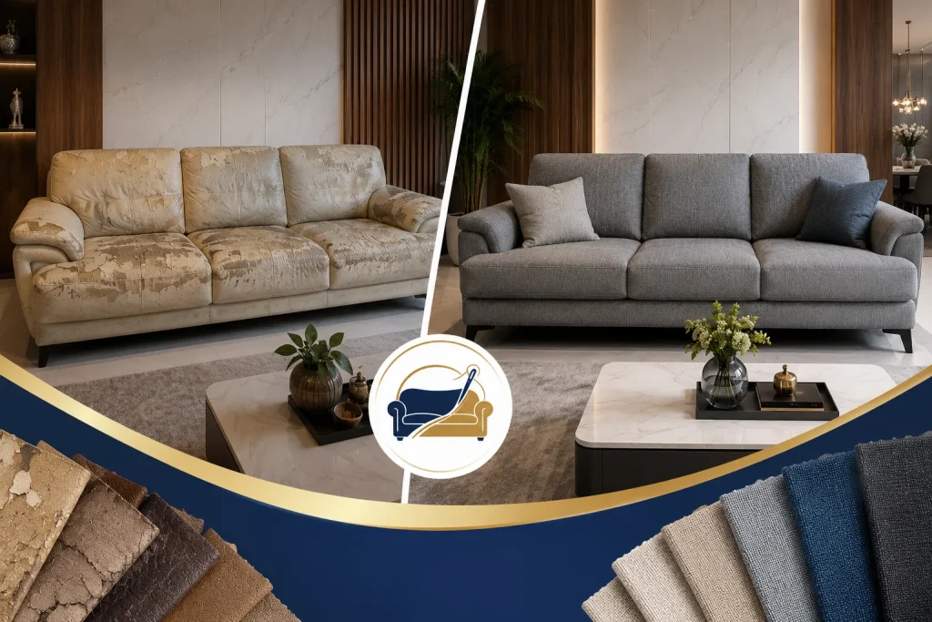 Bọc lại ghế sofa giúp tiết kiệm chi phí hiệu quả