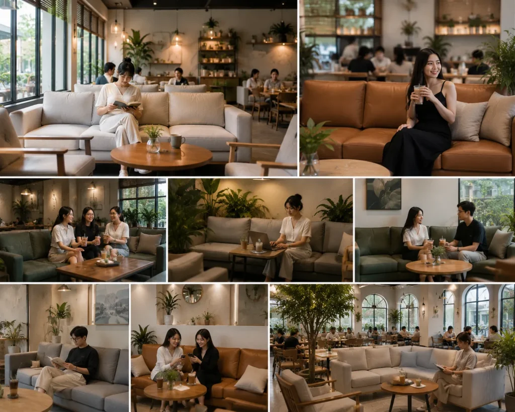 Ghế sofa đẹp giúp tăng trải nghiệm và giữ chân khách hàng