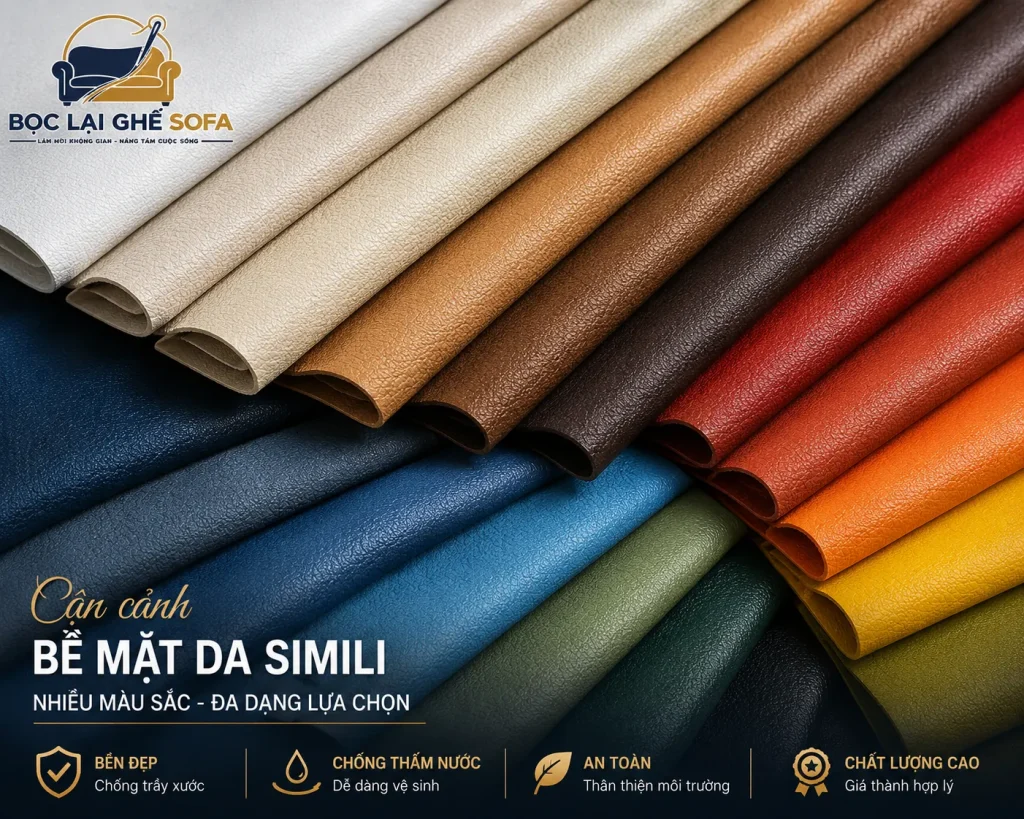Da Simili có giá thành hợp lý và phù hợp với nhiều dòng sofa phổ thông.