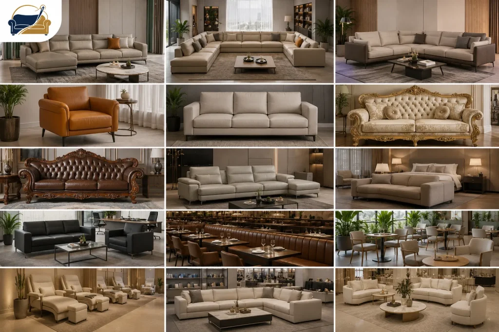 Nhận bọc nhiều dòng sofa từ gia đình đến văn phòng, khách sạn.