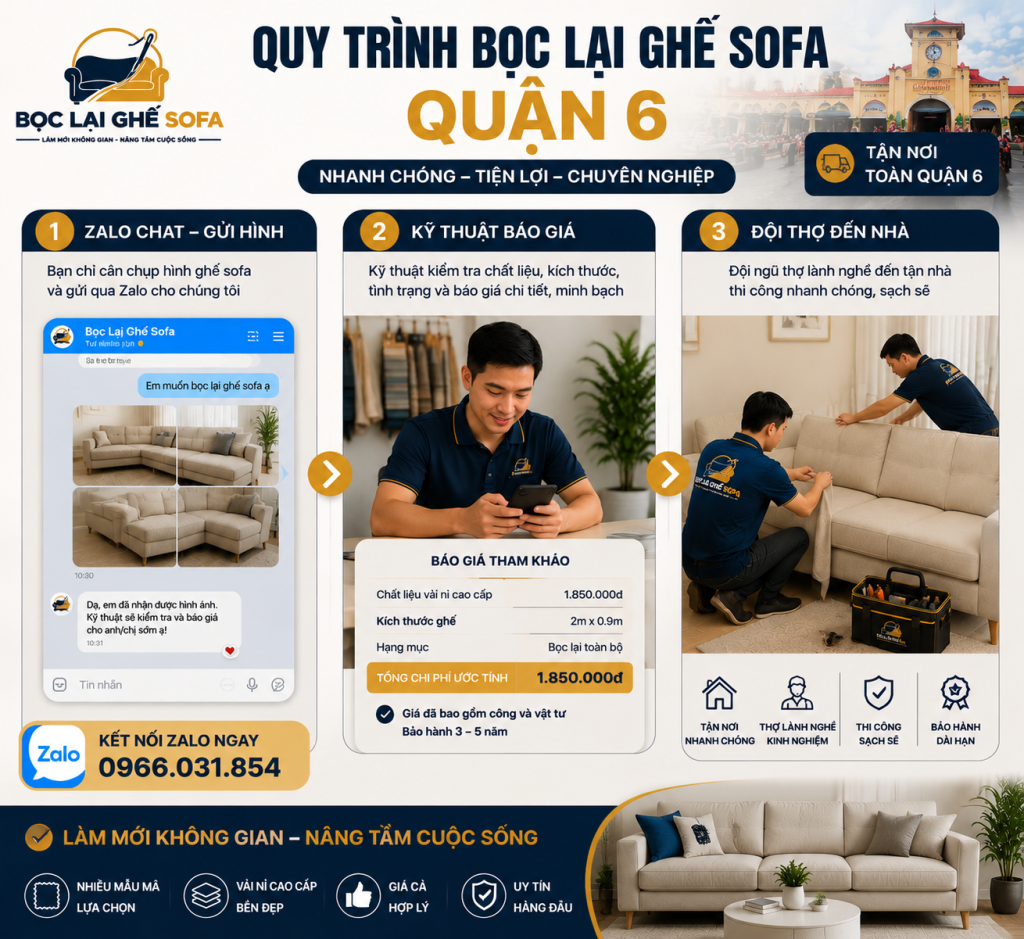 Báo giá bọc sofa trong 15–30 phút