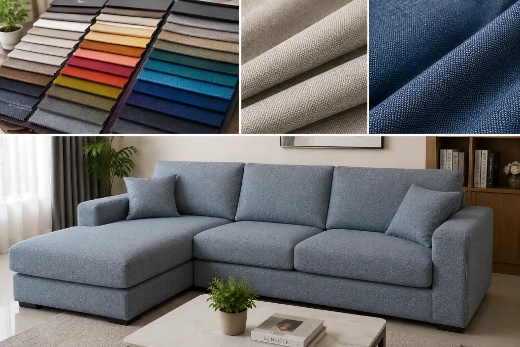 Mẫu vải bọc ghế sofa đa dạng màu sắc, mang lại nhiều lựa chọn để phù hợp với phong cách và không gian nội thất.