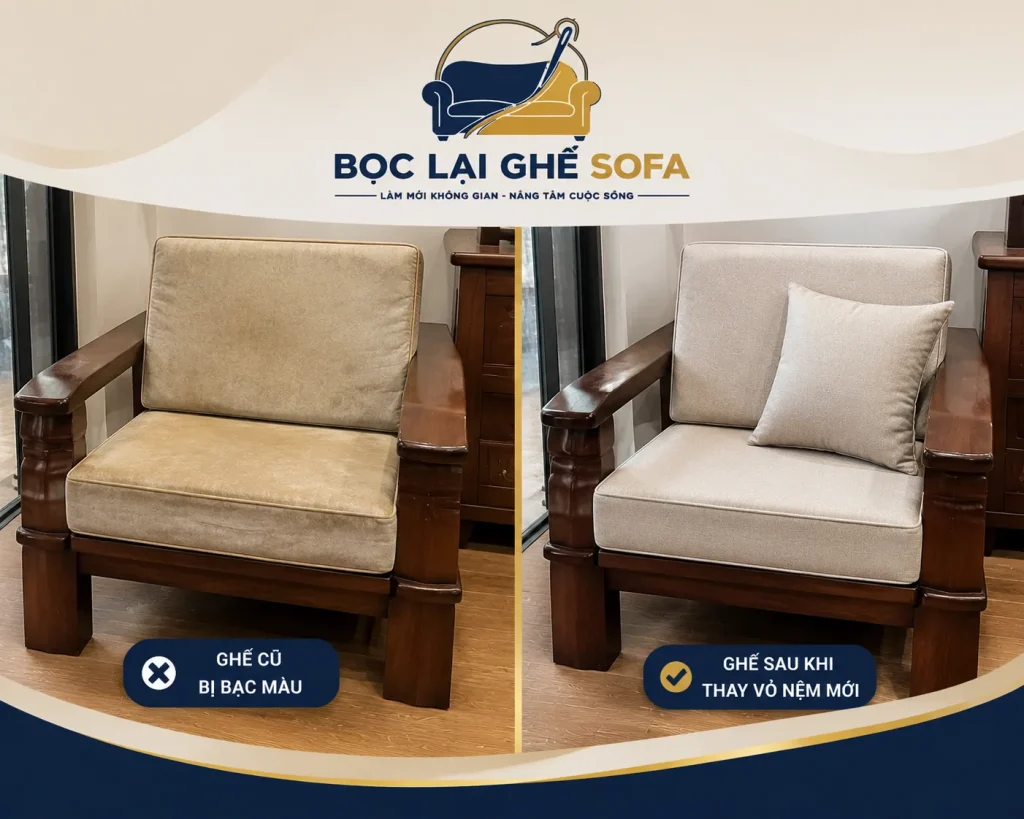 Thay vỏ nệm ghế là giải pháp giúp làm mới nội thất mà không cần mua bộ ghế mới.