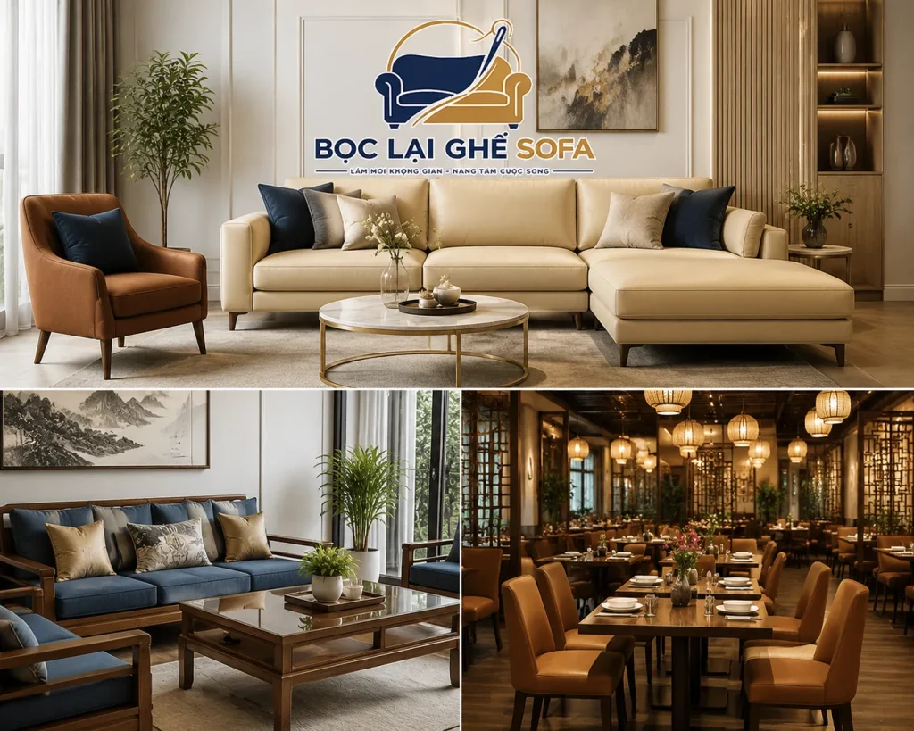 Lựa chọn màu sắc và chất liệu phù hợp giúp bộ ghế hài hòa với phong cách nội thất.