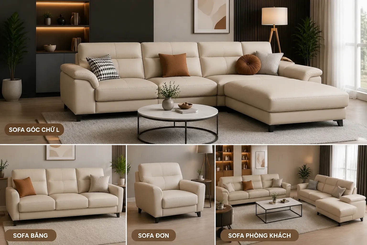 Dịch vụ bọc lại ghế sofa phù hợp với nhiều kiểu dáng như sofa góc, sofa băng, sofa chữ L và sofa đơn.
